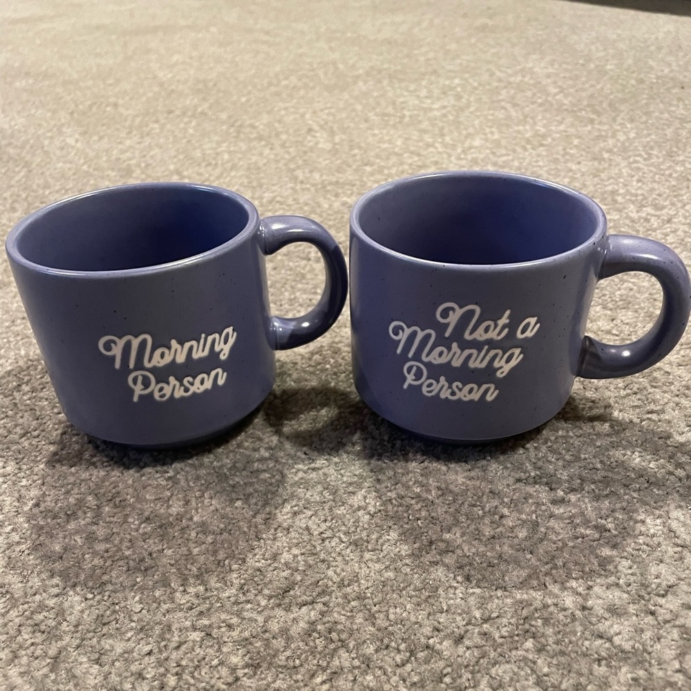 NWOT 2 Stacked Mugs Set, coffee mugs, tea cup